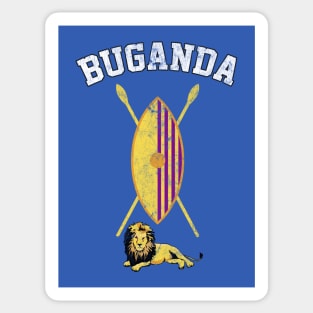 Buganda / Faded Vintage Style Flag Sticker